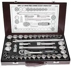 1/2'' Dr. Std Metric & Af Socket Set - 40 Pce.      Et10405 1