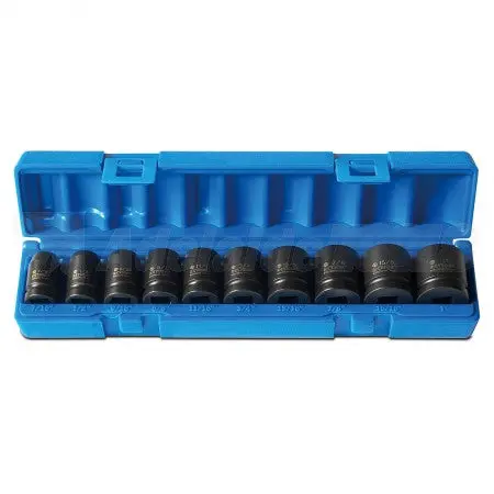 1/2'' Dve Sae 10 Piece Impact Socket Set - 600201001 1