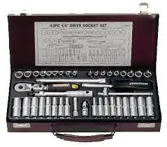 1/4 Dr. Std & Deep  Metric & Af Socket Set - 42 Pce.    Et10210 1