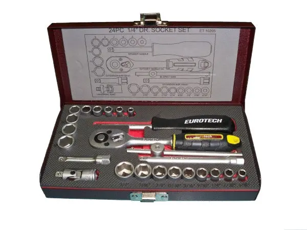 1/4 Drive Socket Set Metric & Af Set - Et10205 1