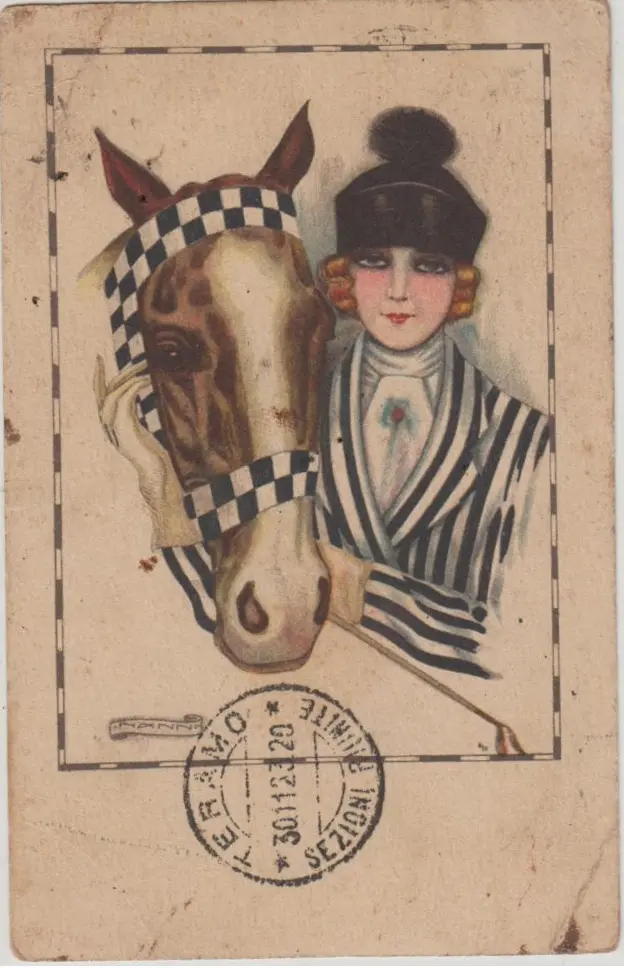 1920S Art Deco Italian Post Card 1