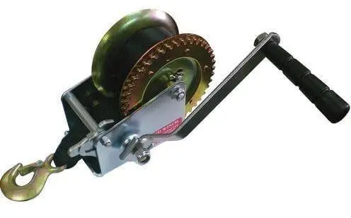 2000Lb Manual Boat Marine Trailer Hand Powered Winch + 8M Webbing Strap + Hook 1