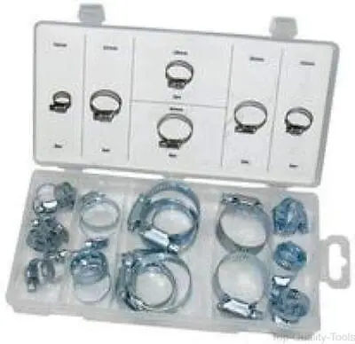 26Pc Hose Pipe Clamp Set Assortment 16Mm-40Mm Hw165 1