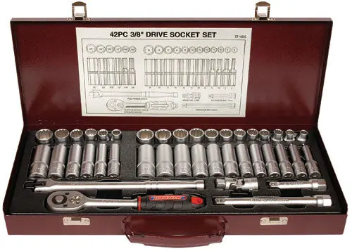 3/8 Drive Std & Deep Metric / Af Socket Set - 41 Pce.   Et10505 1