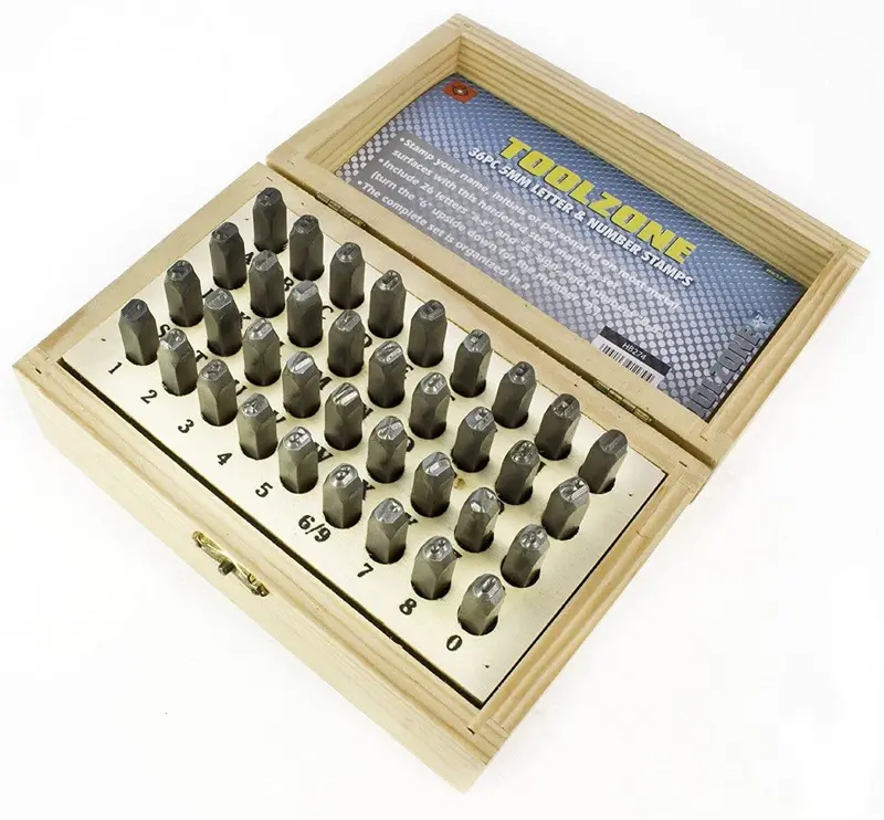 36Pc 5Mm Large Letter And Number Punch / Metal Stamp Security Marker Set Hb274 1