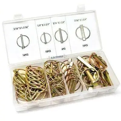50Pc Lynch Linch Pin Set 4 Sizes Trailers Cars Etc Hw024 1