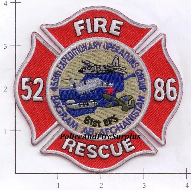 Afghanistan - Bagram Air Base 455Th Eopg Fire Rescue Fire Dept Patch V1 1