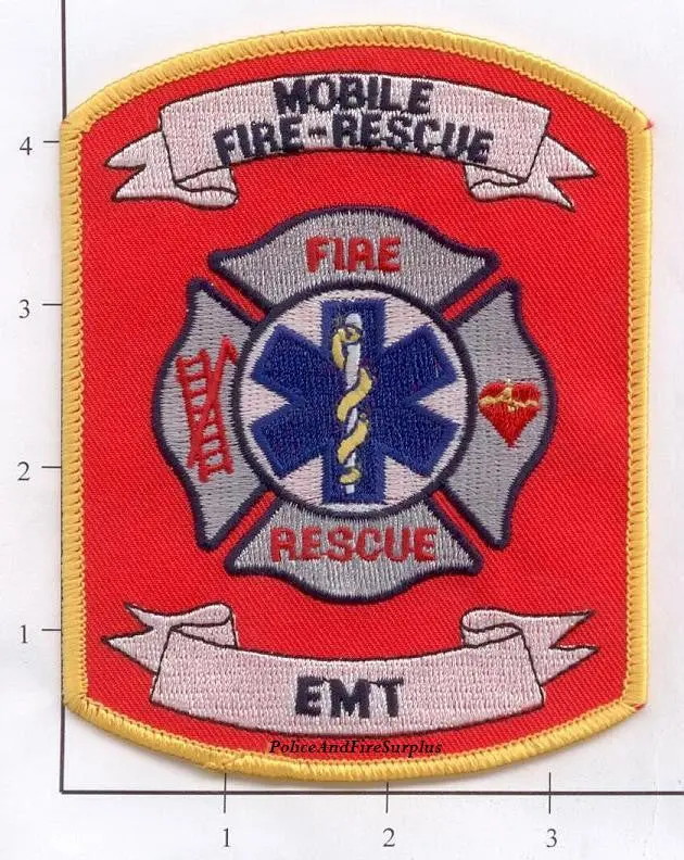 Alabama - Mobile Fire Rescue Emt Fire Dept Patch 1