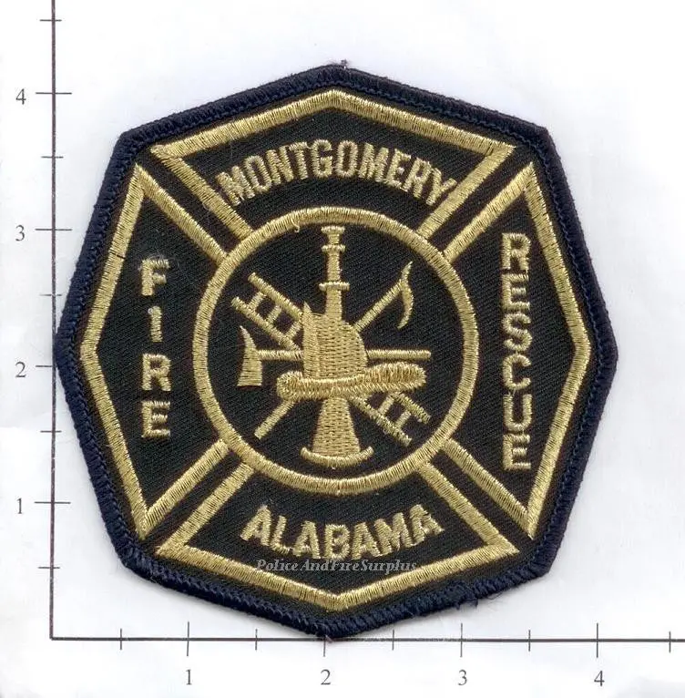 Alabama - Montgomery Fire Rescue Patch (Gold Stitching) 1