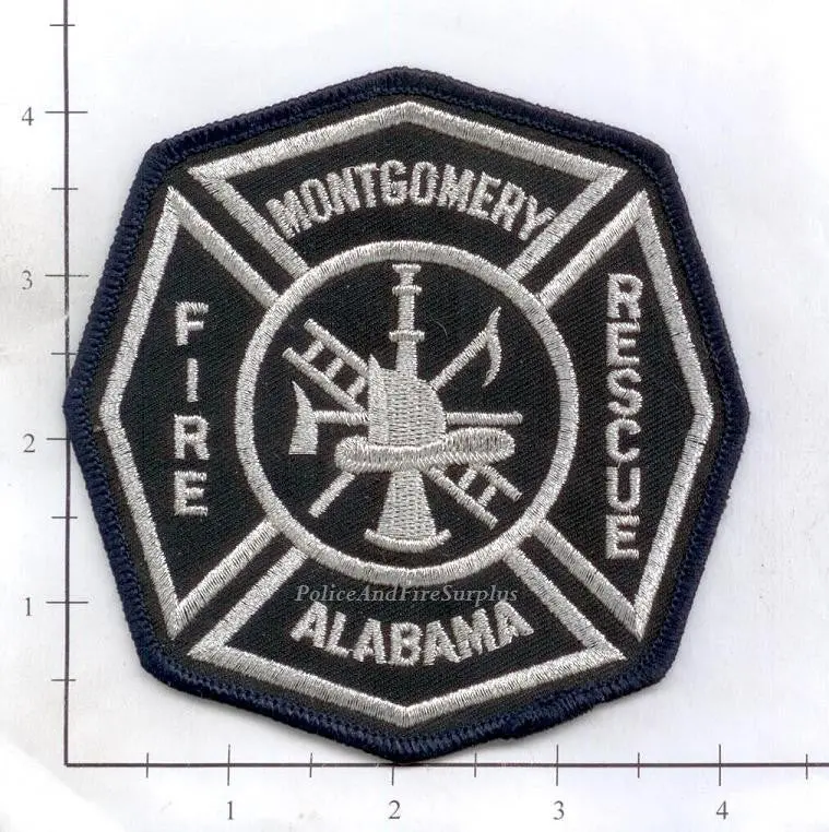 Alabama - Montgomery Fire Rescue Patch (Silver Stitching) 1