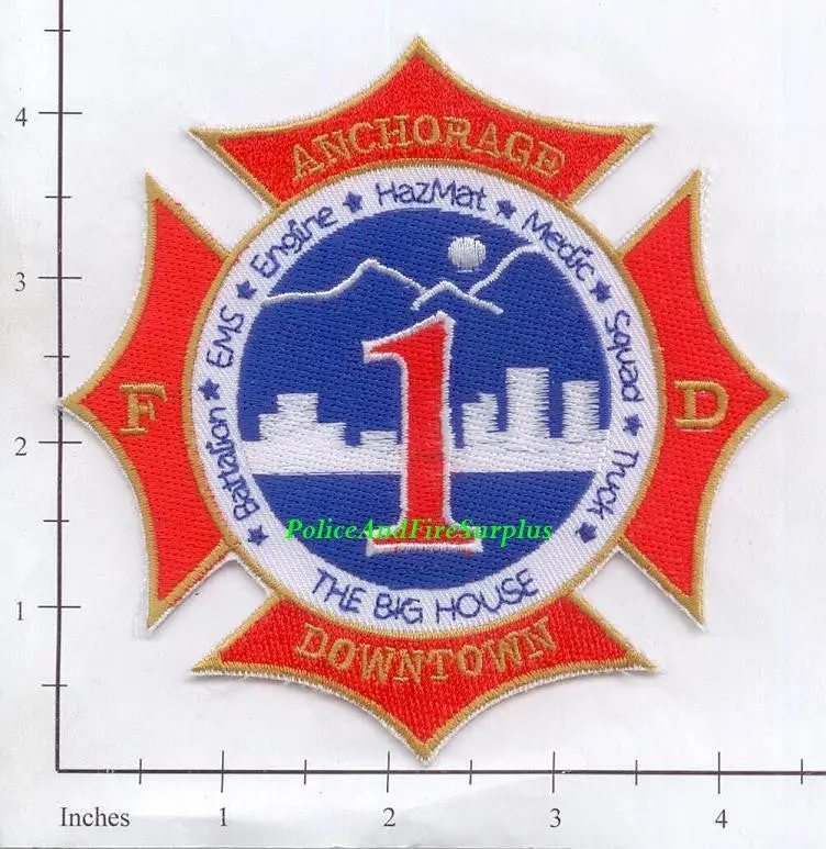 Alaska - Anchorage Station  1 Fire Dept Patch V1 White Edge 1
