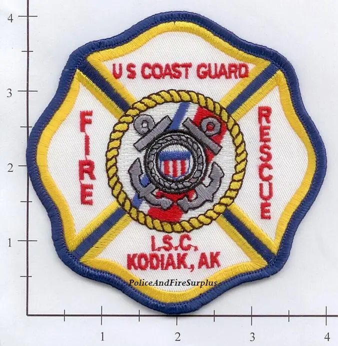 Alaska - Kodiak Us Coast Guard Fire Rescue Fire Dept Patch Integrated Support Command 1