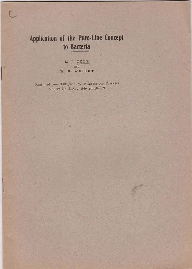 Application Of The Pure-Line Concept To Bacteria 1