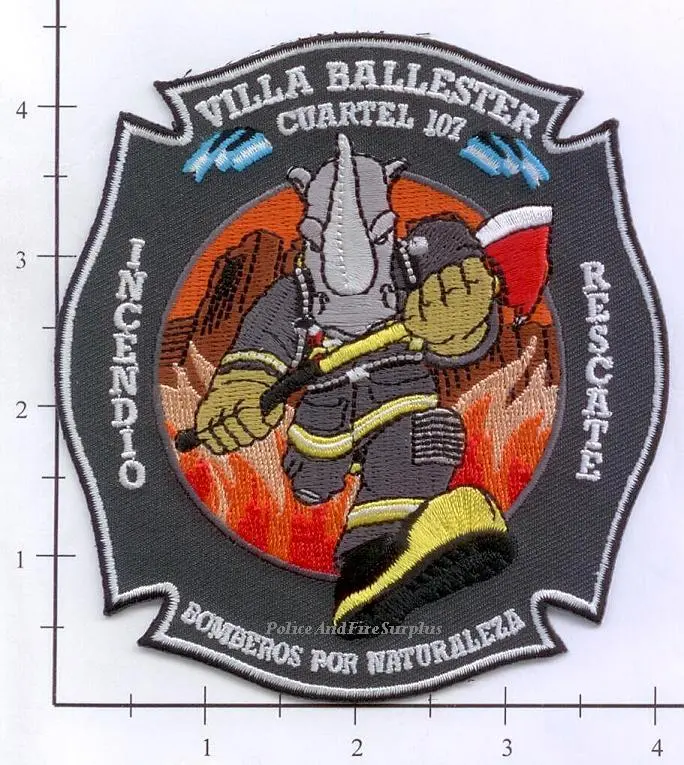 Argentina - Villa Ballester Cuartel 107 Fire Dept Patch 1