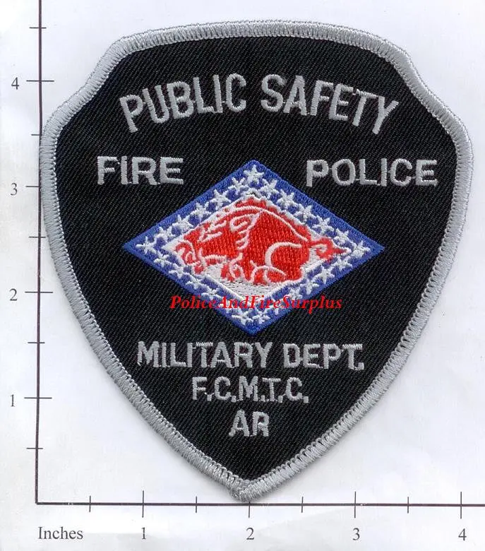 Arkansas - Fort Chaffee Maneuver Training Center Fire Police Patch - Vintage 1