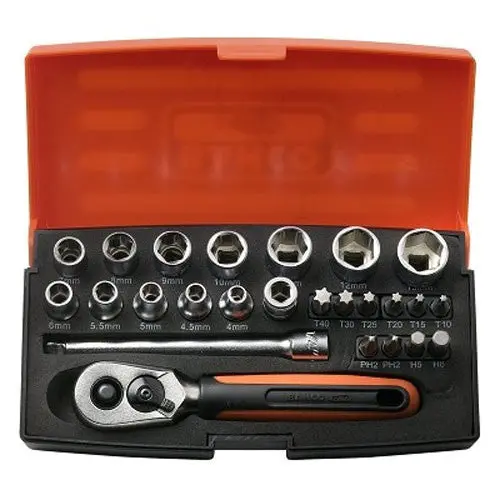 Bahco 1/4 Drive Socket Set   Sl25 1