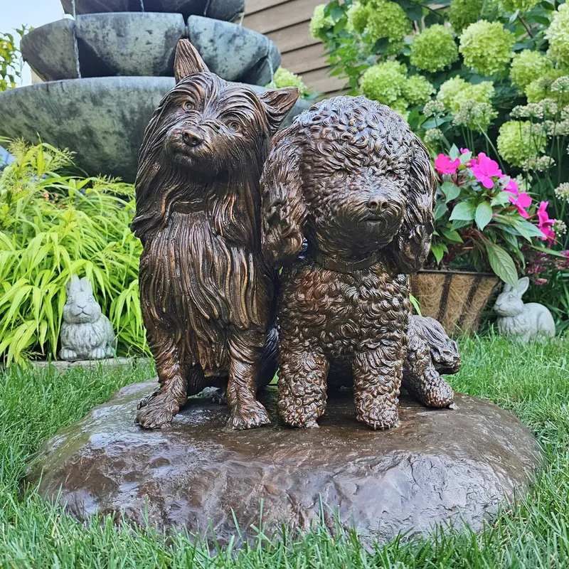 Bailey & Daisy Terrier & Poodle Statue 1