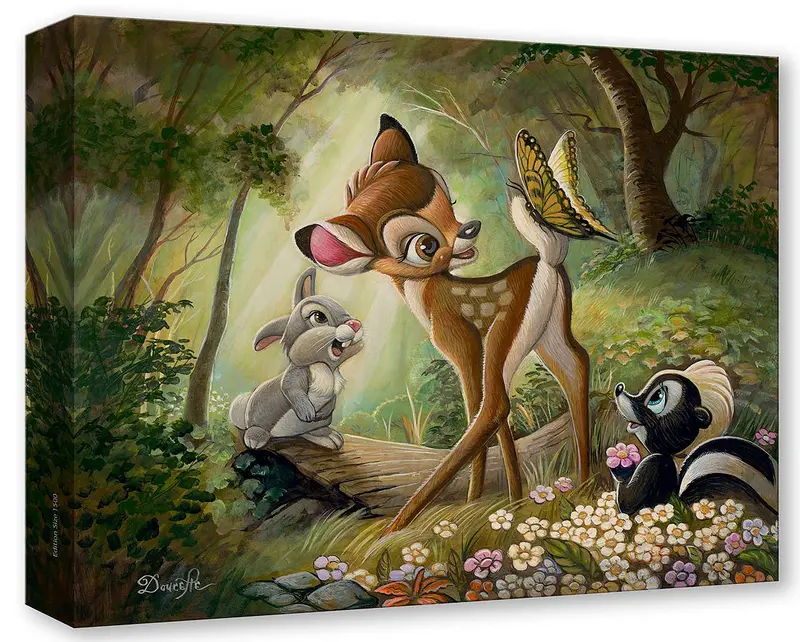 Bambi's First Butterfly - Treasure On Canvas 1