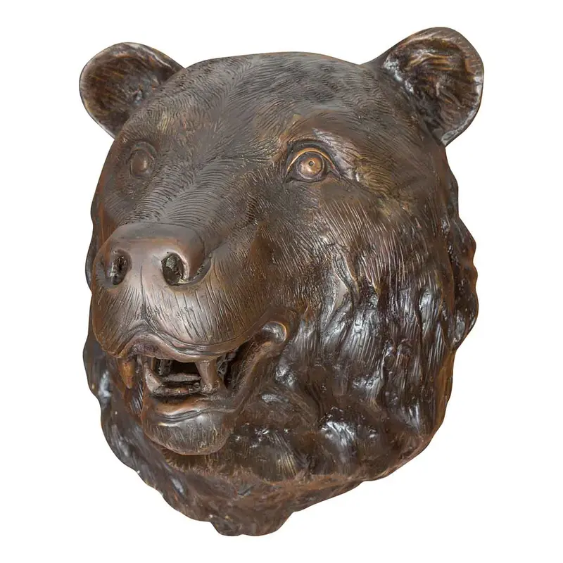 Bear Head Wall Mount Statue 1