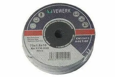 Bergen Extra Thin Metal Cutting Discs (75X1.0Mm X 9.5Mm) 10Pk B8062 2