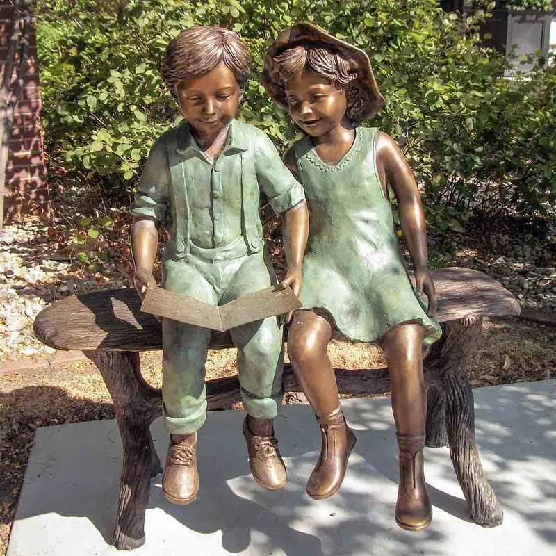 Best Friends Reading Statue 1