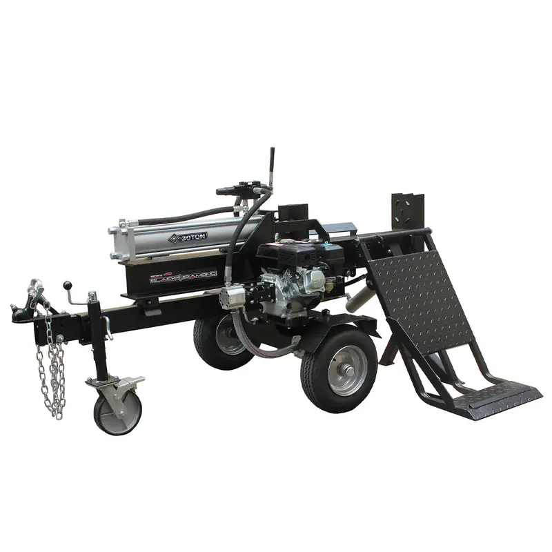 Black Diamond 30T Log Splitter - 30 Ton With Lifter, 6.5Hp Ohv Engine 1