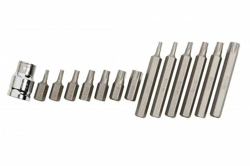 Bluespot 15 Pc Torx Bit Set T20 - T55 With 1/2" Dr Adaptor 01511 1