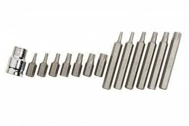 Bluespot 15 Pc Torx Bit Set T20 - T55 With 1/2" Dr Adaptor 01511 1