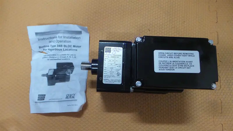 Bodine 34B4bebl-Wx3 Gearmotor 12V 3Ph Dc 67 Rpm 1/5Hp 12Vdc Gear Motor 1