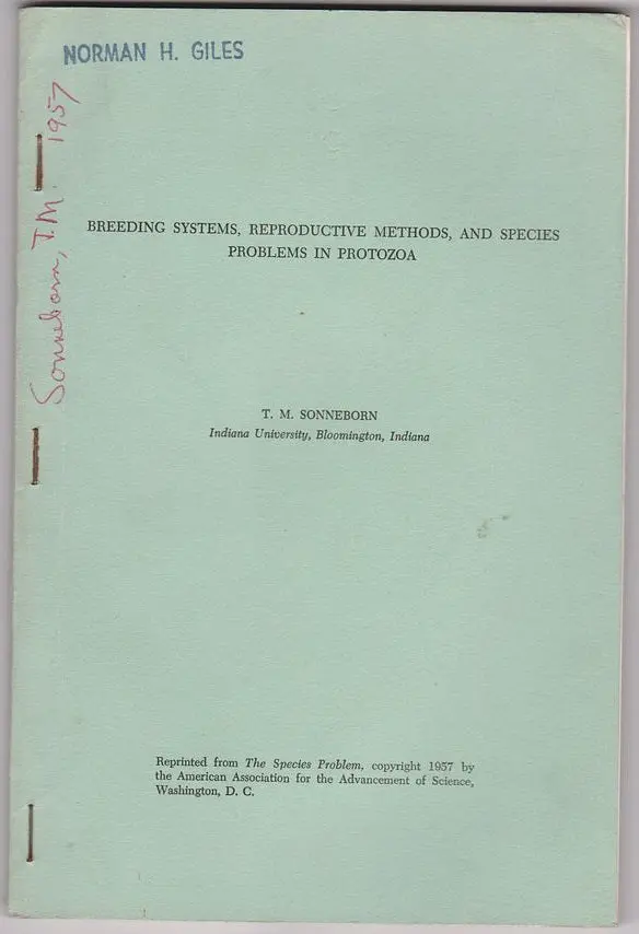 Breedings Systems, Reproductive Methods, And Species Problems In Protozoa 1
