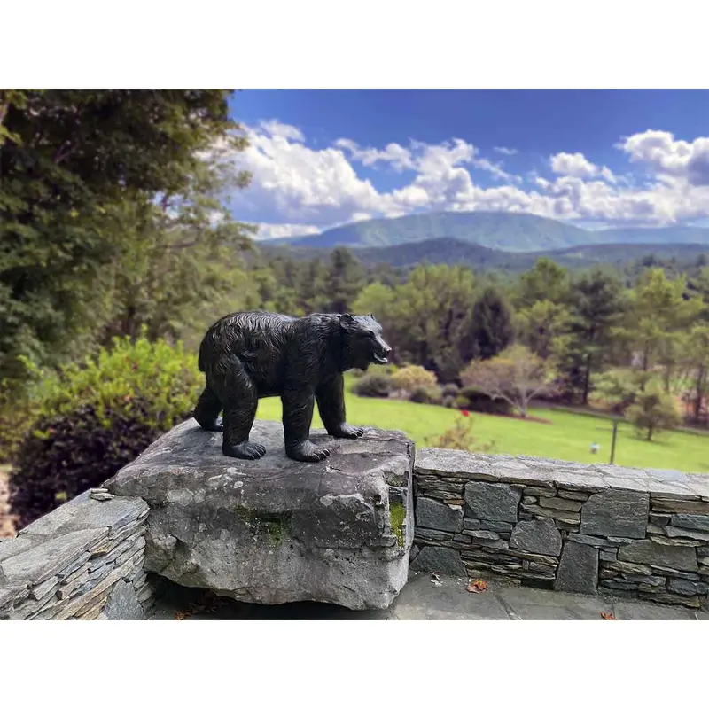 Bronze Bear Statue In The Wild 1