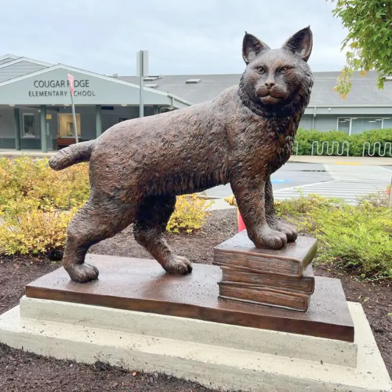 Bronze Bobcat Statue 1