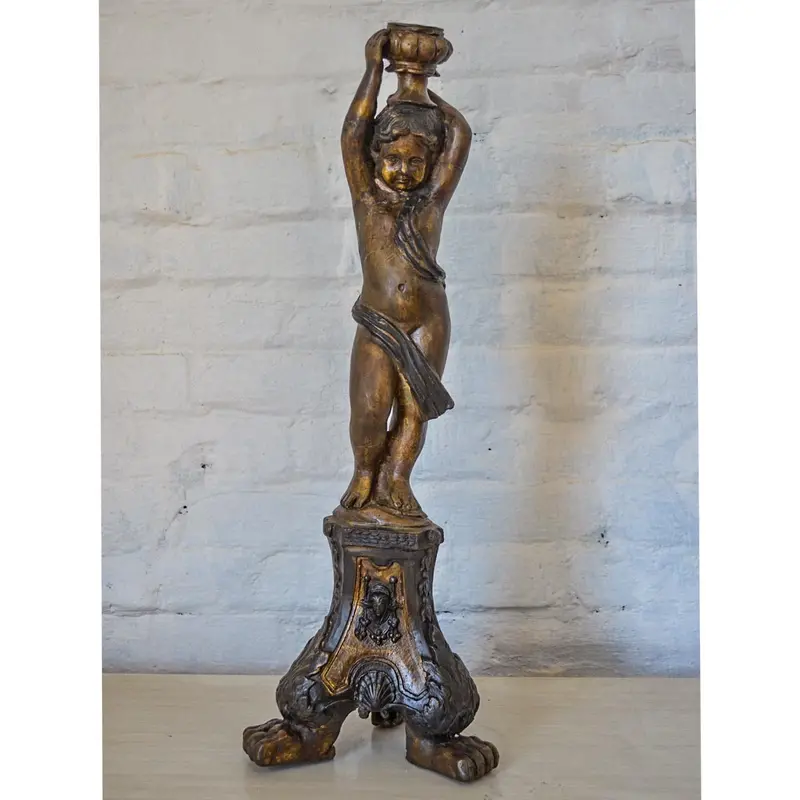 Bronze Cherub Candleholder 1