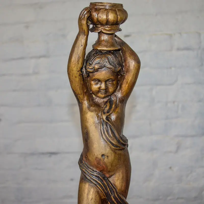 Bronze Cherub Candleholder 2