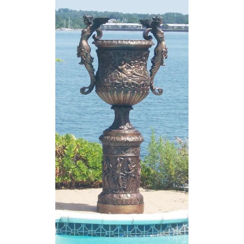 Bronze Double Angel Palace Urn 1