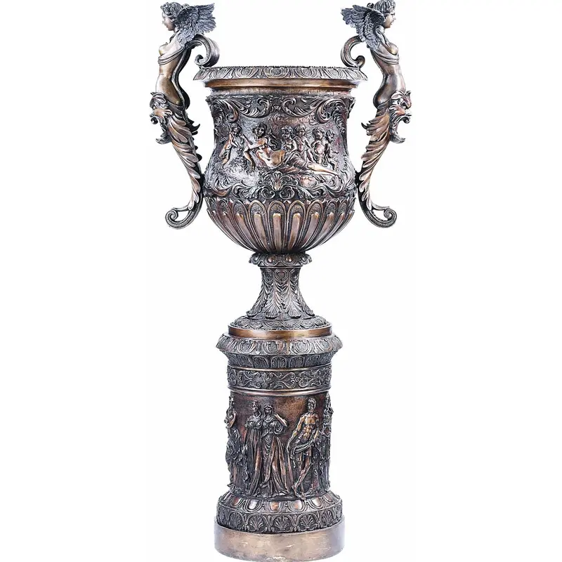 Bronze Double Angel Palace Urn 2