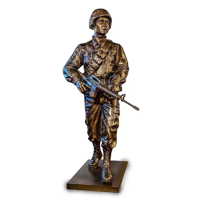 Bronze Gulf War Soldier Statue 1