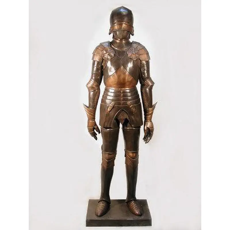 Bronze Knight With Mask Statue 1