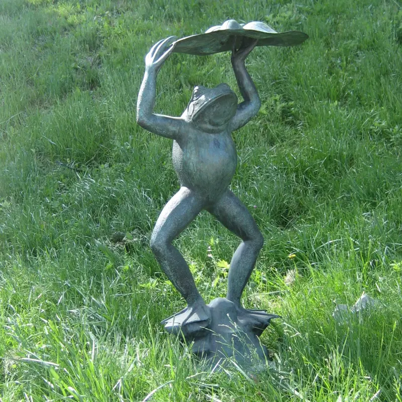 Bronze Lotus Frog Fountain 1