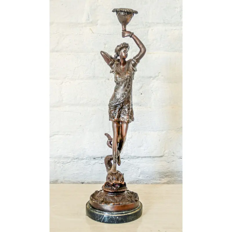 Bronze Maiden Candleholder 1