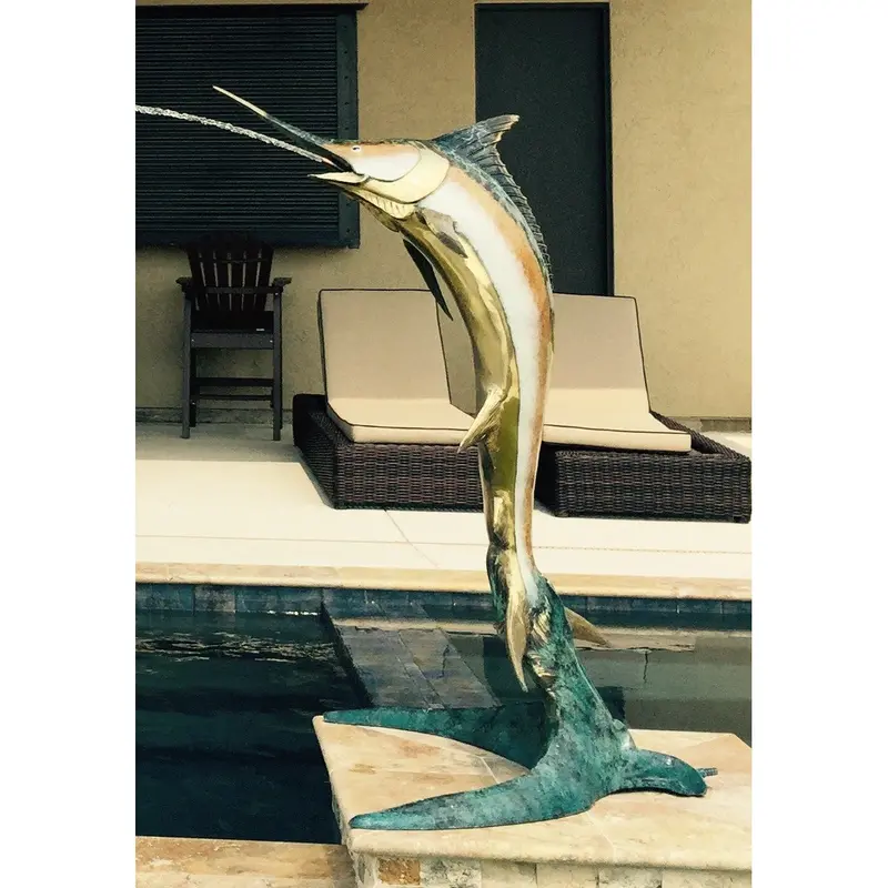 Bronze Marlin Fountain 1