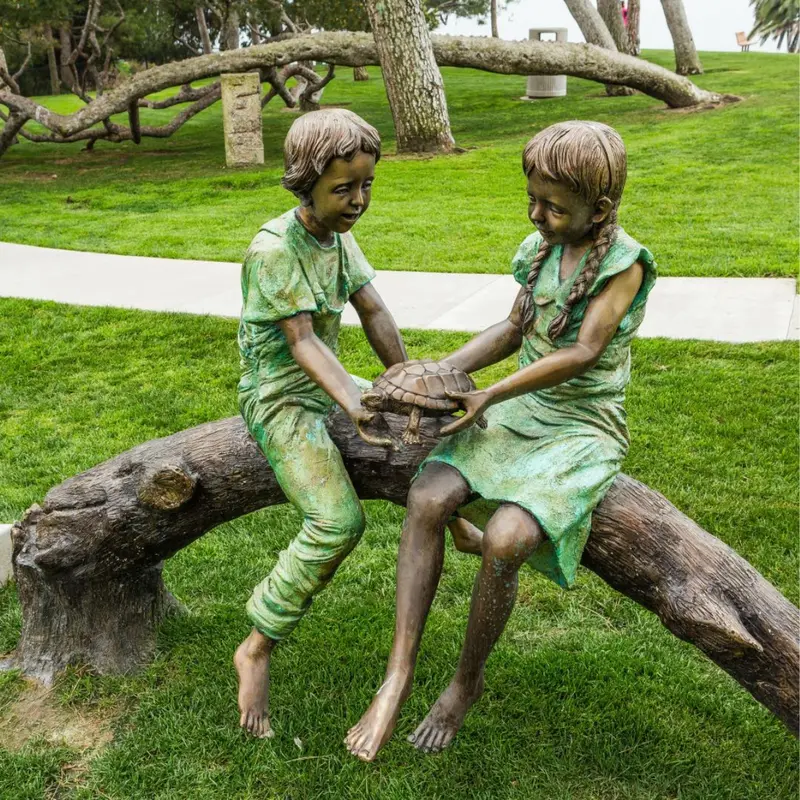 Bronze Nature Log Statue 1