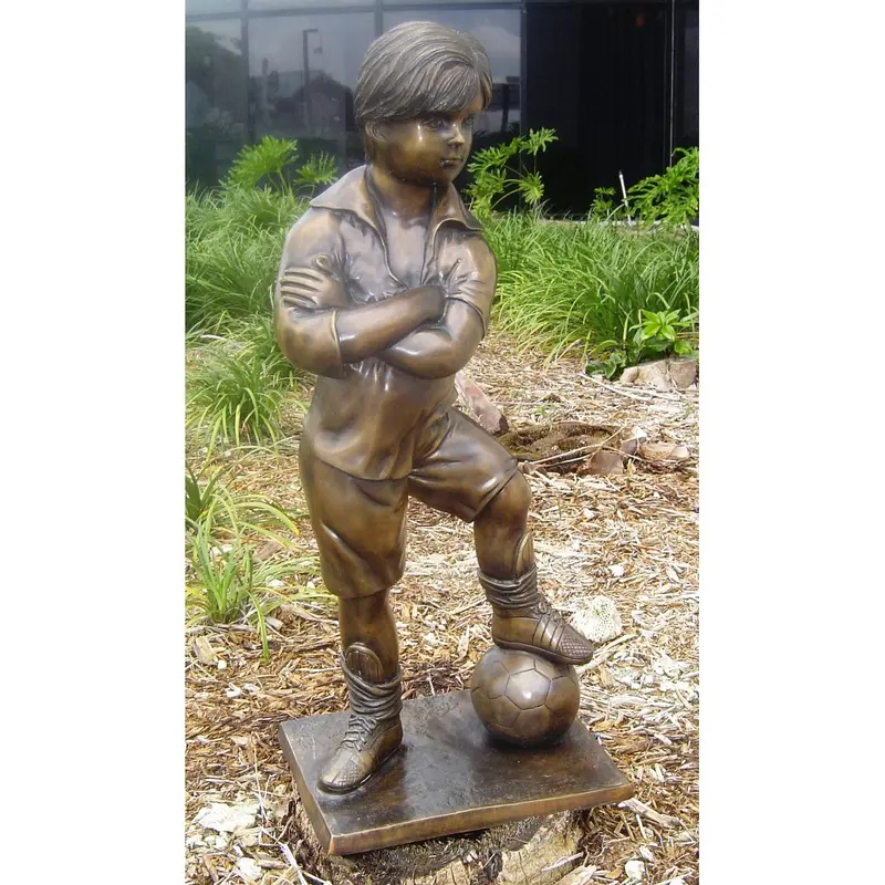 Bronze Outdoor Soccer Statue 1