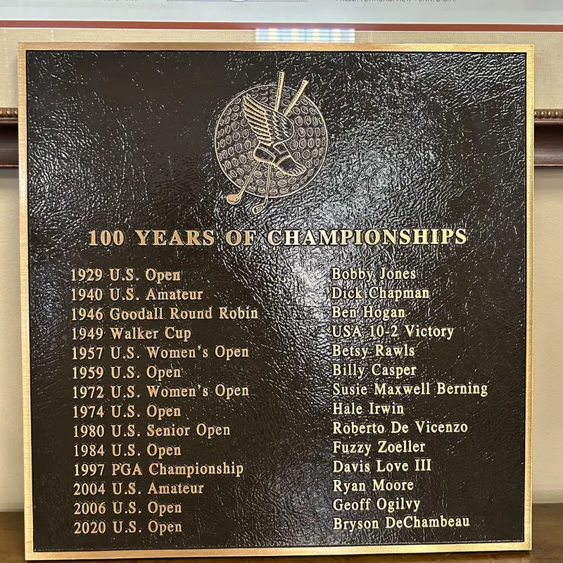 Bronze Plaque Of Sports Championships For Winged Foot Golf Club 1