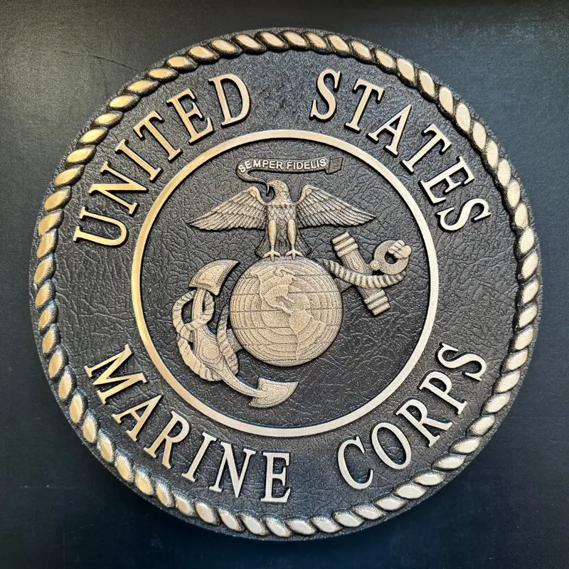Bronze Plaque Of The United States Marine Corps Seal 1