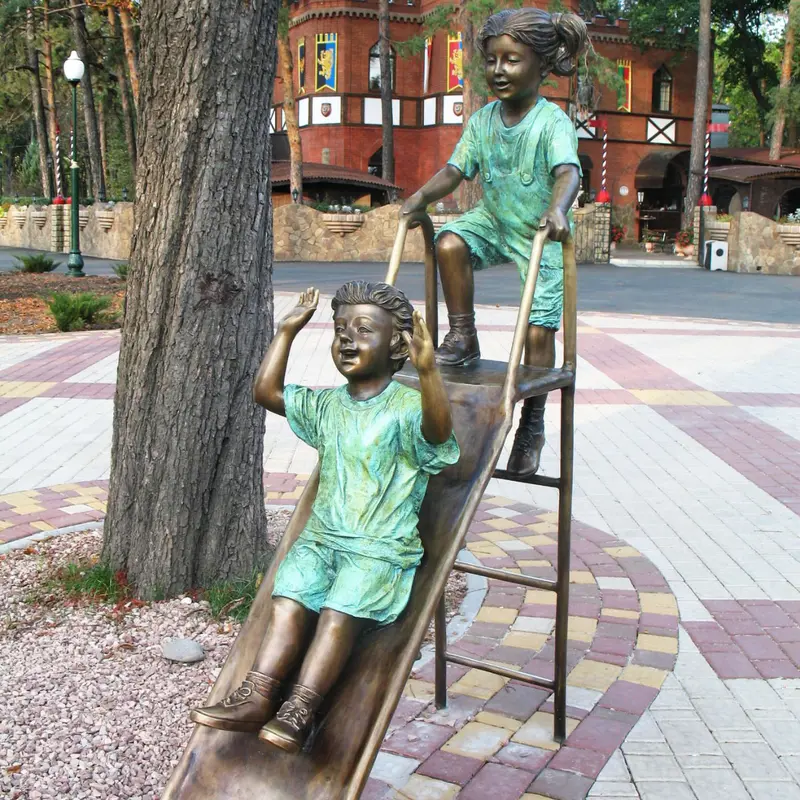 Bronze Playground Slide Statue 1