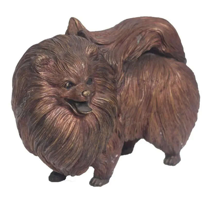 Bronze Pomeranian Statue 1