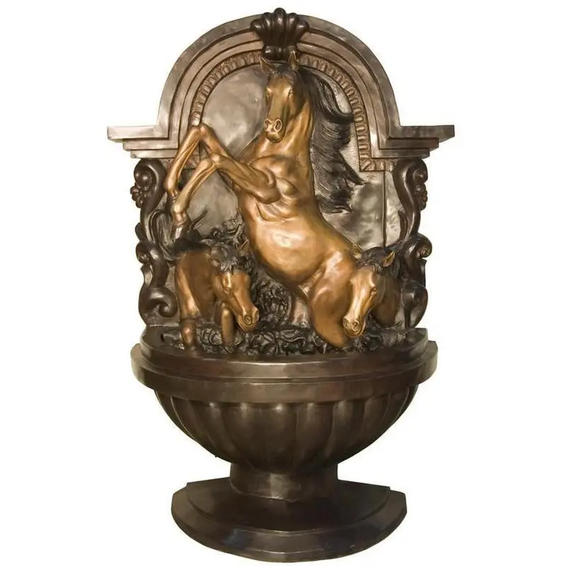 Bronze Rearing Horse Fountain 1