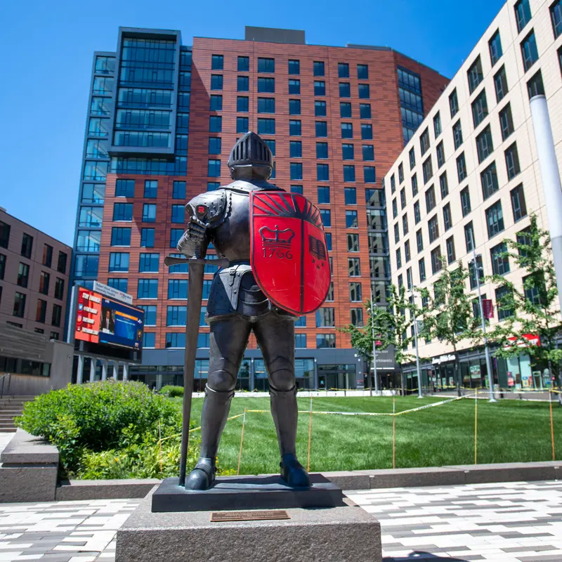 Bronze Scarlet Knight Statue 1