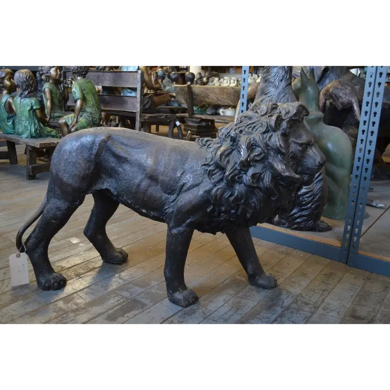 Bronze Standing Lion Statue 2